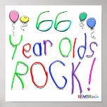 66 Year Olds Rock ! Poster