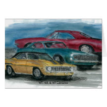 67, 68, carte de 69 CAMAROS