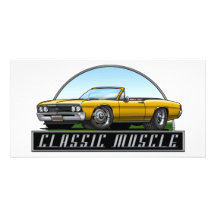 67 Chevelle Convertible Personalized Photo Card