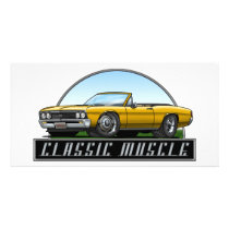67 Chevelle Convertible Personalized Photo Card