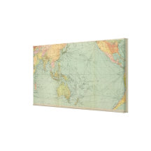 68 lines of communication, Indian Ocean Stretched Canvas Print