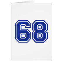 68 - number card