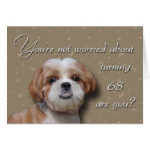 68th Birthday Dog Greeting Cards