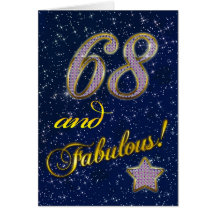68th Birthday party Invitation Card
