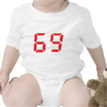 69 sixty-nine red alarm clock digital number tshirt