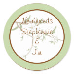 6 - 3" Favor Stickers Dogwood Flowers
