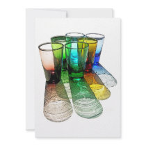 6 Coloured Cocktail Shot Glasses -Style 7