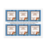 6 Favor Tags All-Star Blue Postcards