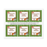 6 Favor Tags All-Star Green Postcards