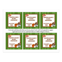 6 Favour Tags All-Star Green Postcards
