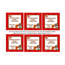 6 Favour Tags All-Star Red Postcards