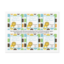 6 Favour Tags Jungle King Lion Safari Zoo Animal