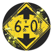 6 FT CLEARANCE ROAD SIGN STICKER