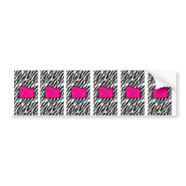 6 Hershey's Miniature Label Hot Pink Zebra Print