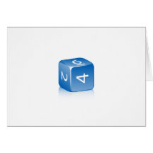 6-sided Die Greeting Cards