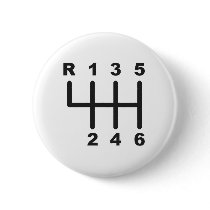 6 Speed Shift Gate Pinback Buttons