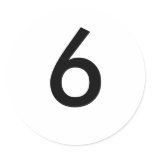 6 ROUND STICKER