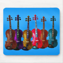 6 VIOLINS ON BLUE MOUSEPADS