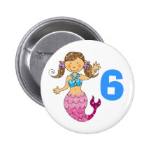 6th birthday gift for a girl, cute mermaid pin