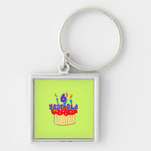 6th Birthday Key Chains