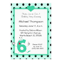 6th Birthday Party Invitations