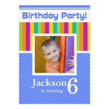 6th Birthday Party Invitations Fun Neon Boy