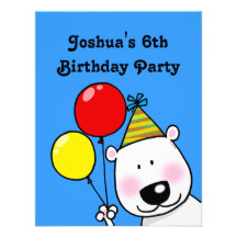 6th birthday party personalized personalized invitation