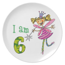 6th birthday party plates
