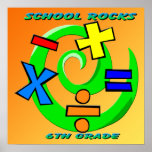 6th Grade Rocks - Math Symbols  Poster