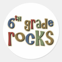 6th Grade Rocks Sixth Stickers