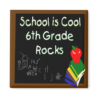 6th Grade School is Cool Chalk Board by MindDesignGrafx