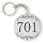701 Area Code Keychain