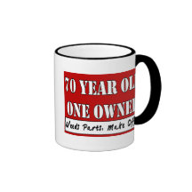 70 ans, un propriétaire - les pièces des besoins,  mug