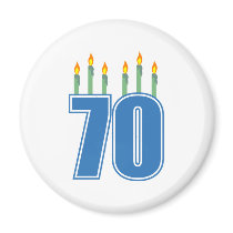 70 Birthday Candles (Blue / Green)