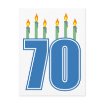 70 Birthday Candles (Blue / Green)