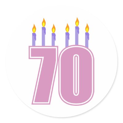 70 Birthday Candles (Pink / Purple) by LushLaundry