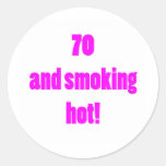 70 Smoking Hot Round Stickers