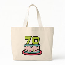 70 Year Old Birthday Cake Canvas Bag