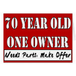 70 Year Old, One Owner - Needs Parts, Make Offer Cards