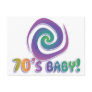 70's baby GROOVY! with swirl Postcards