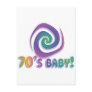 70's baby GROOVY! with swirl Postcards