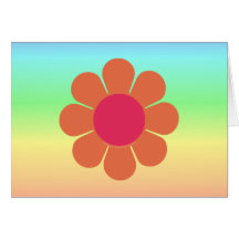 70's Flower Power Greeting Card