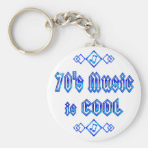 70's Music is Cool Key Chain