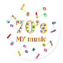 70s Music Lover Sticker