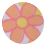 70's Retro Orange Flower Sticker