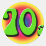 70s round stickers