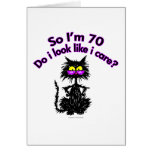 70th Birthday Cat Gifts Greeting Cards
