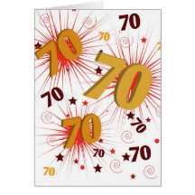 70th Birthday Celebration Cards