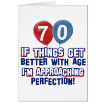 70th birthday designs greeting cards