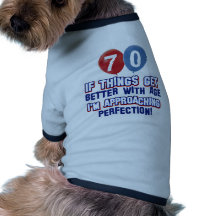70th birthday designs pet shirt